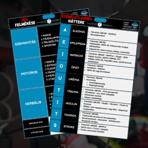 Eszméletlenség oka és GCS felmérése kártya